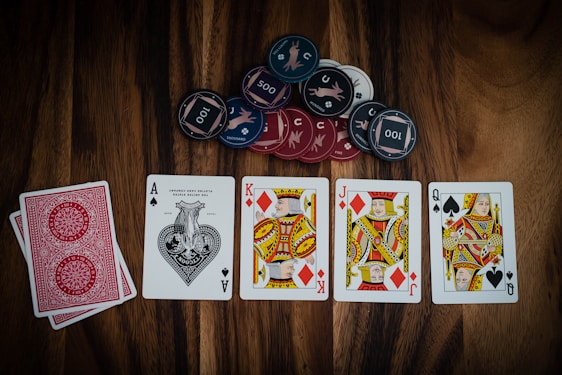 assorted-color playing cards