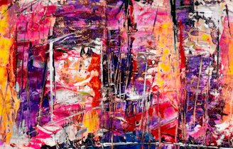 red yellow and blue abstract painting