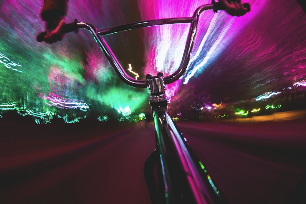 close-up photo of multicolored bicycle