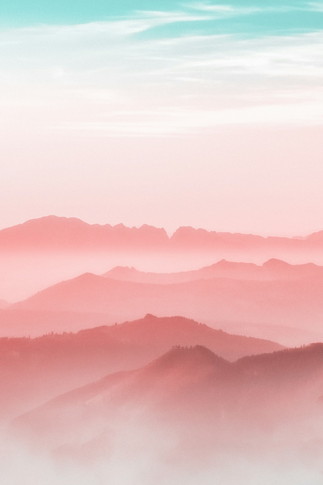 Pinkalicious … :-) silhouette of mountain