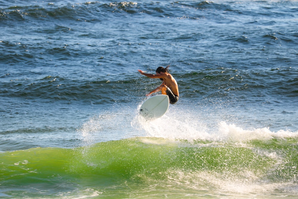 man surfing