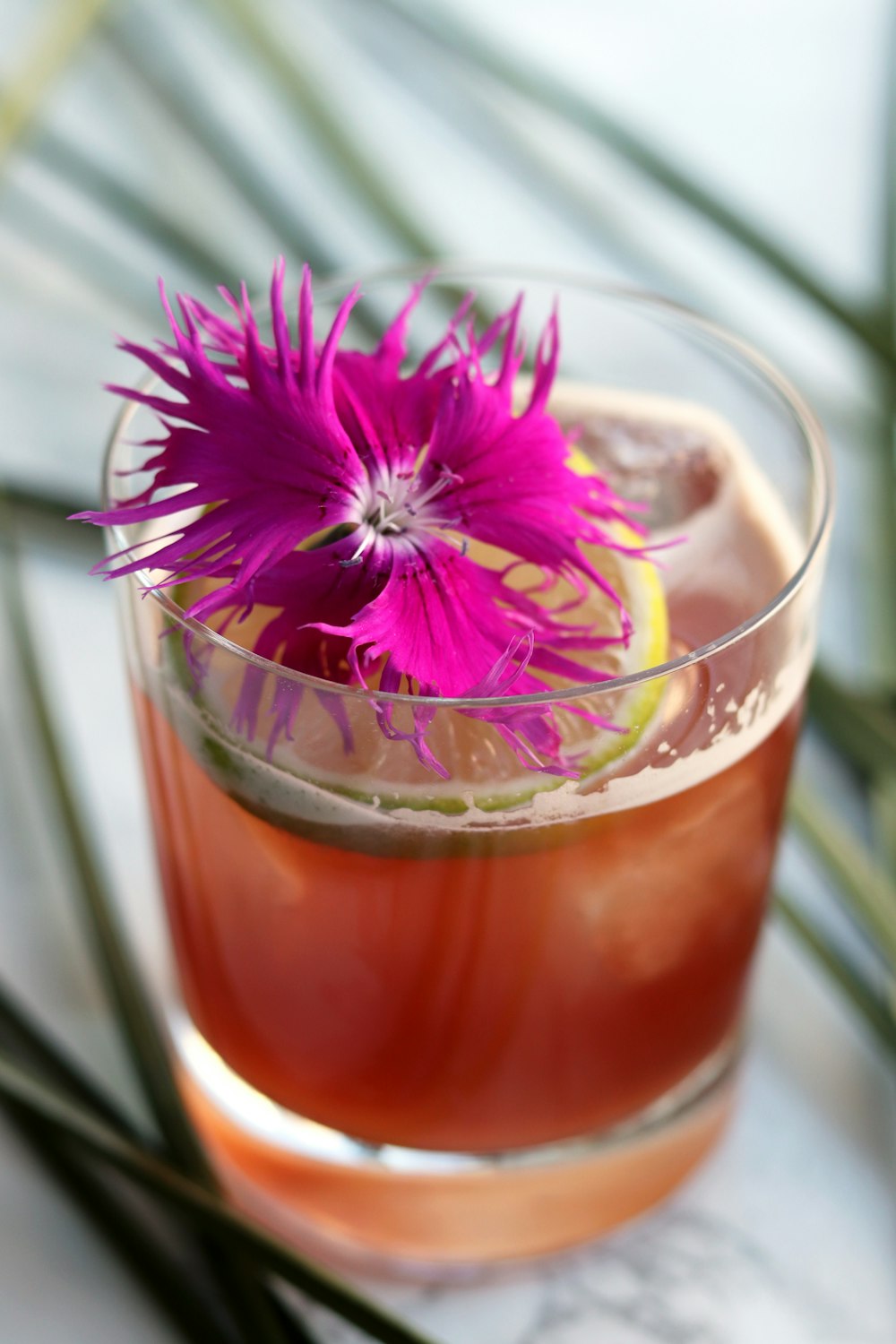 brown liquid in clear drinking glass