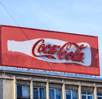 architectural photography of Coca-Cola tarpaulin