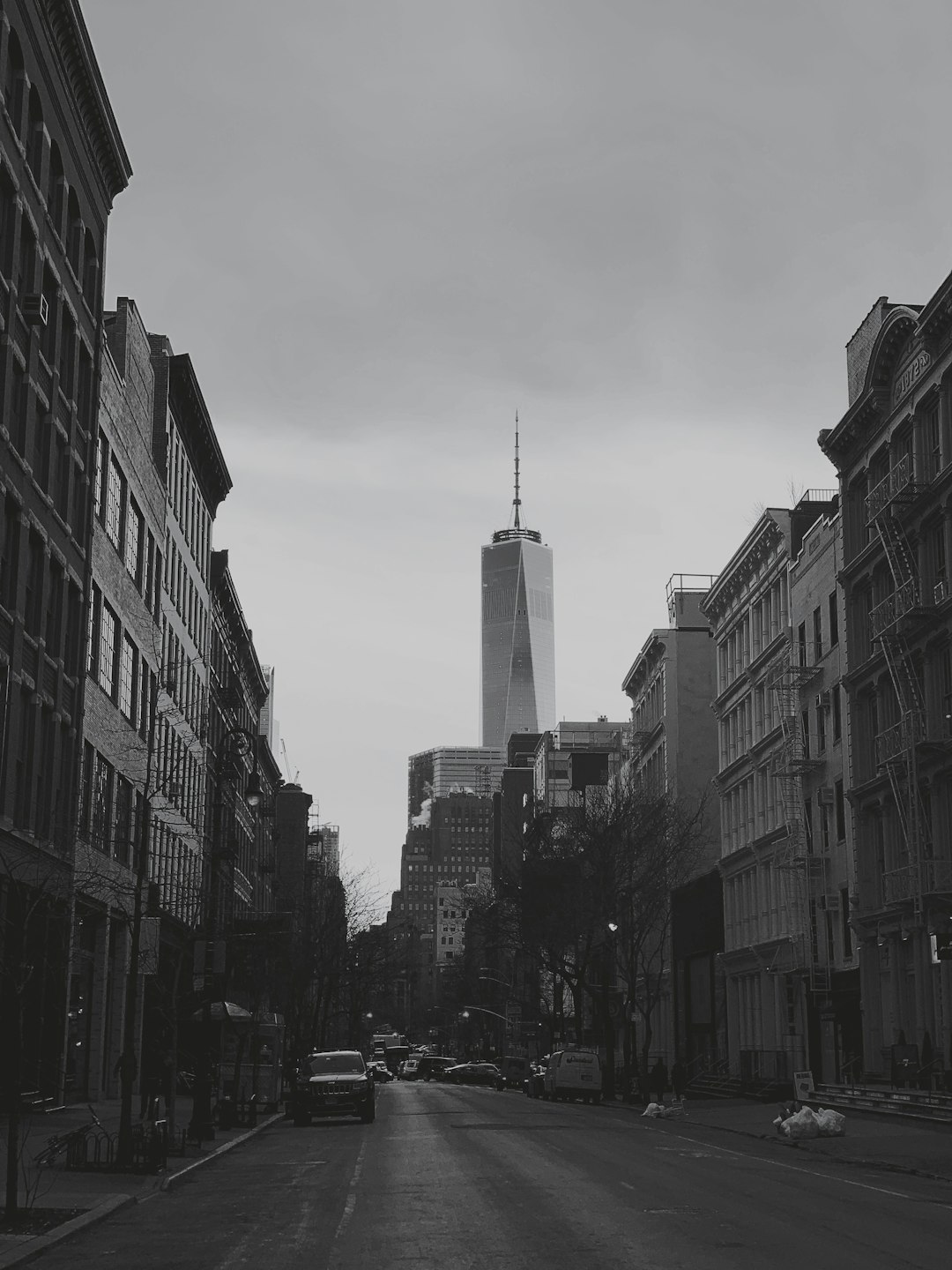 New York City in grayscale photo