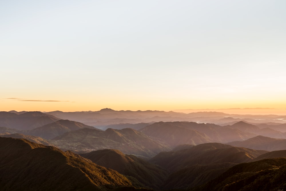 aerial photography of mountain ranges during daytime