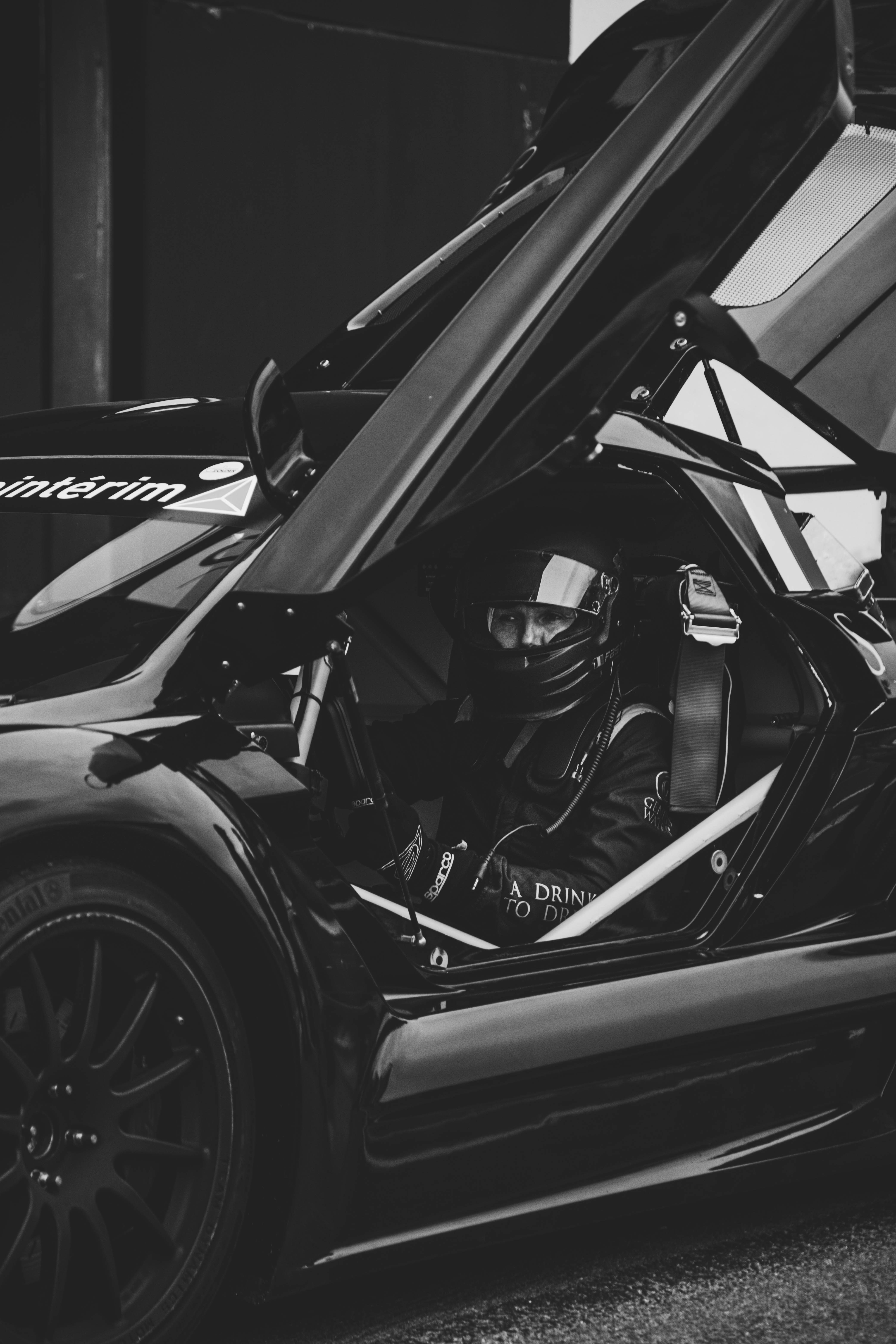 Black Butterfly Door Coupe Parked During Daytime Photo Free