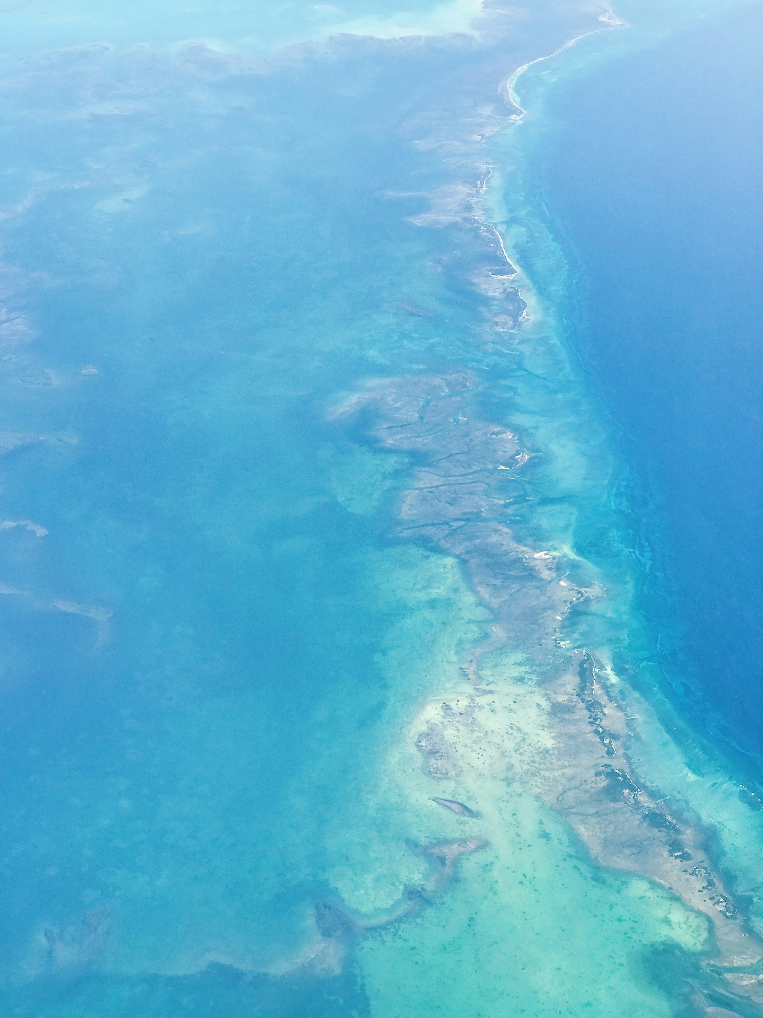 aerial photography of body of water