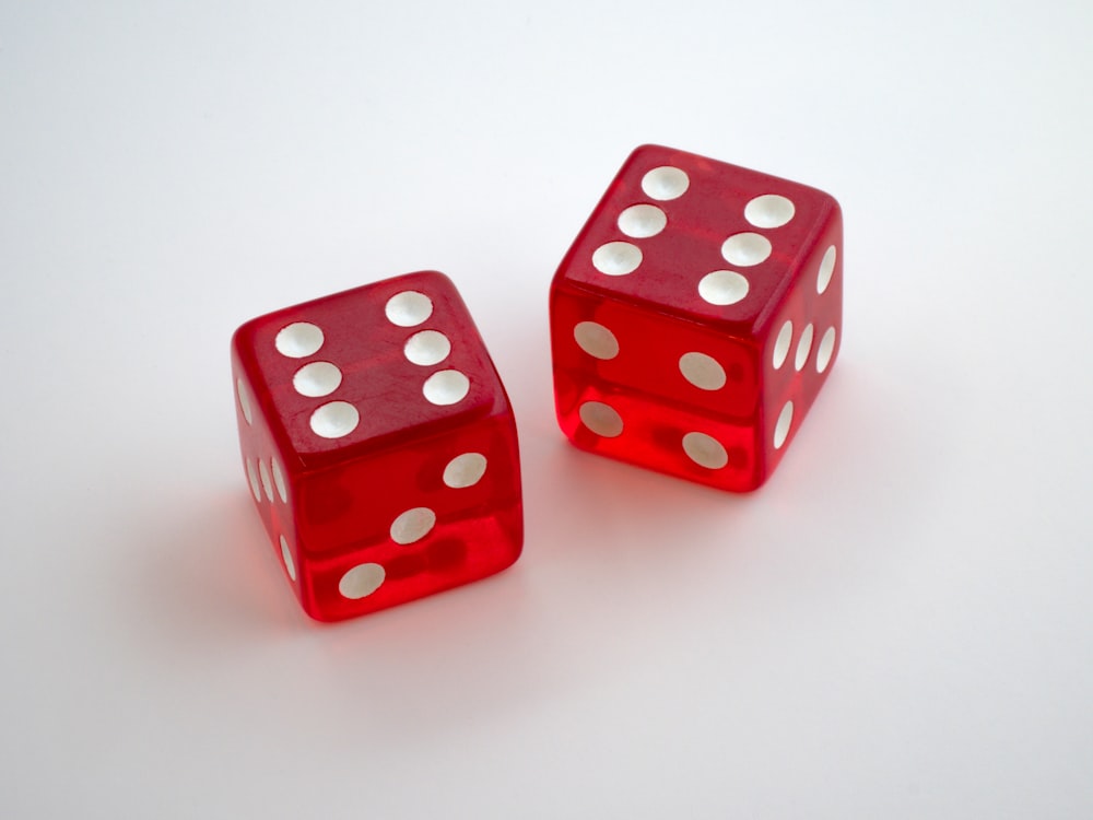 two dices with 6 dots