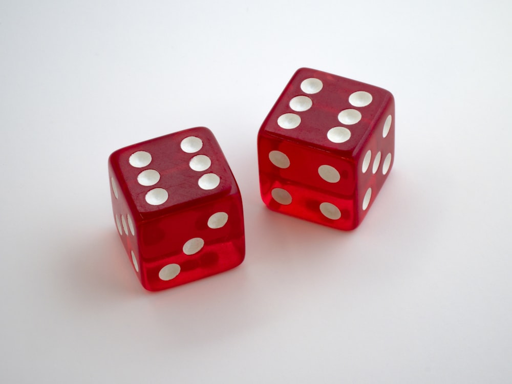two dices with 6 dots
