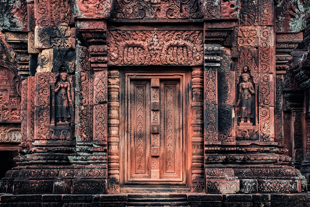 brown concrete gate