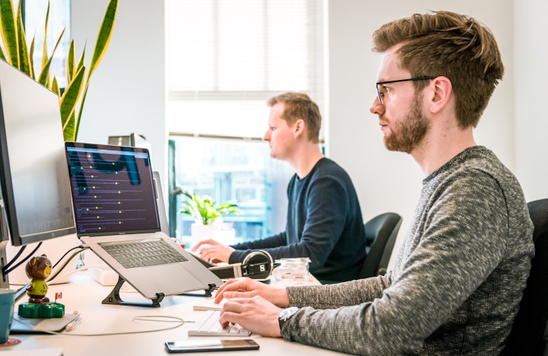 Developers analysing performance charts
