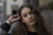 woman fixing hair