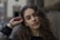 woman fixing hair