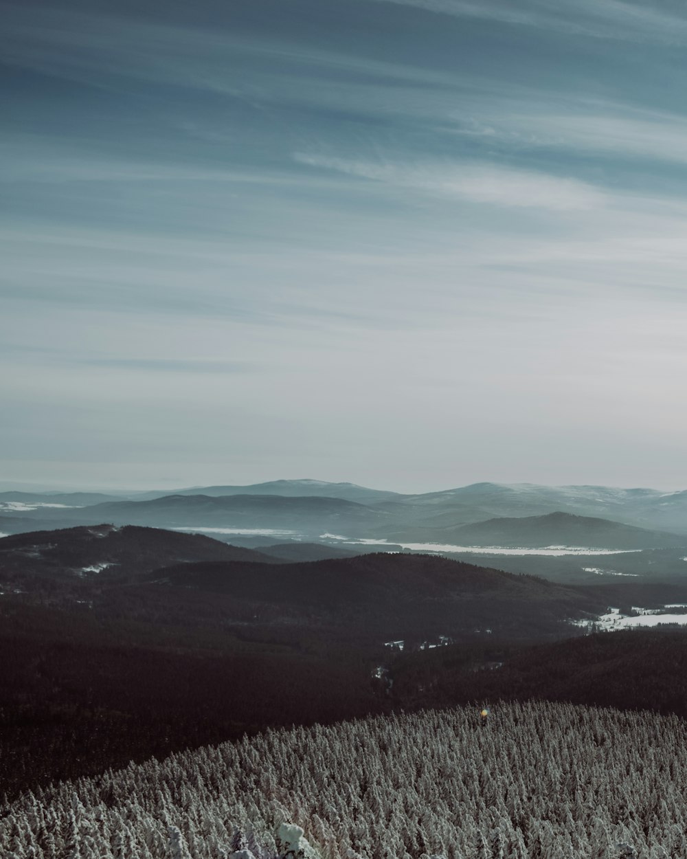 a view of the mountains from a high point of view