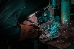 person welding machine