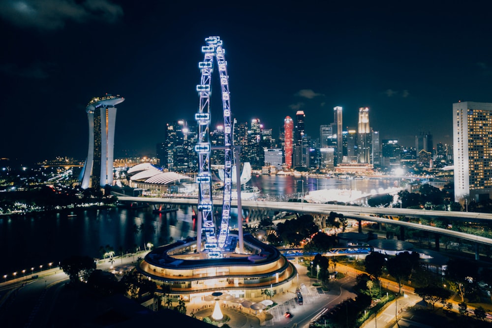 blue ferris wheel