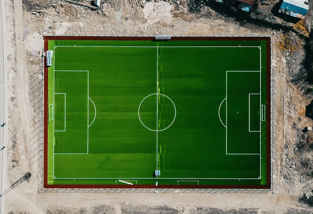 green soccer field