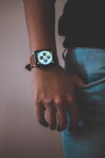 person wearing smartwatch