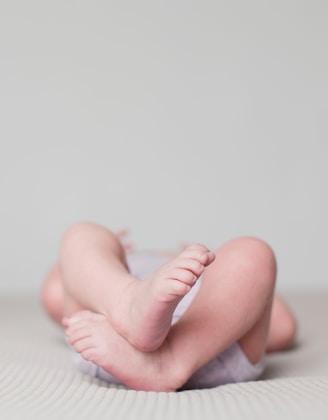 baby on bed