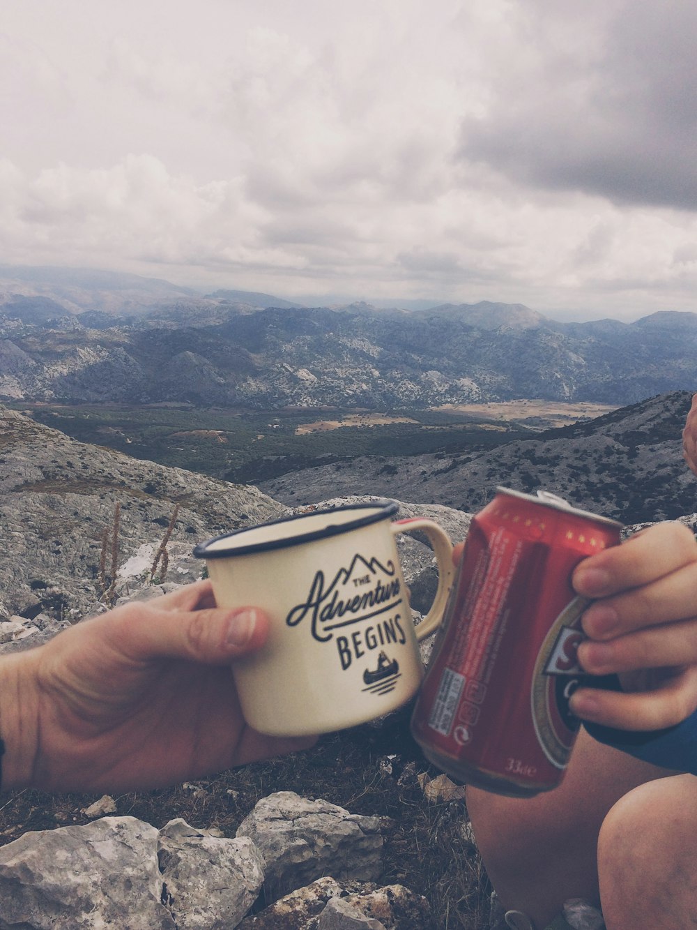 can and cup toasts