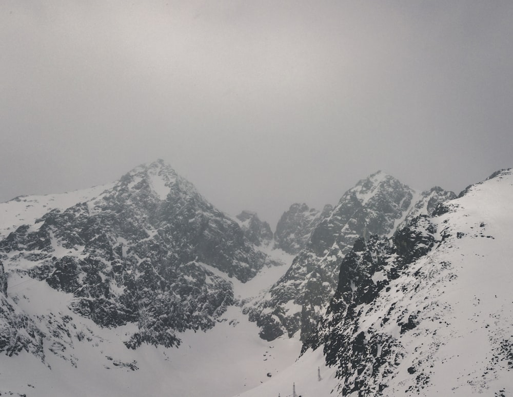 mountain covered in snow