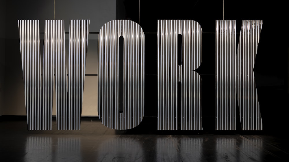 gray work freestanding letters