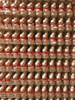 Rows of neatly stacked Ayyan Bunny brand fireworks ready for wholesale distribution.