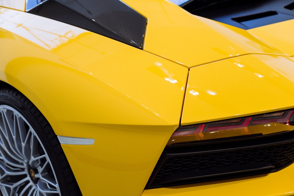 yellow Lamborghini Aventador