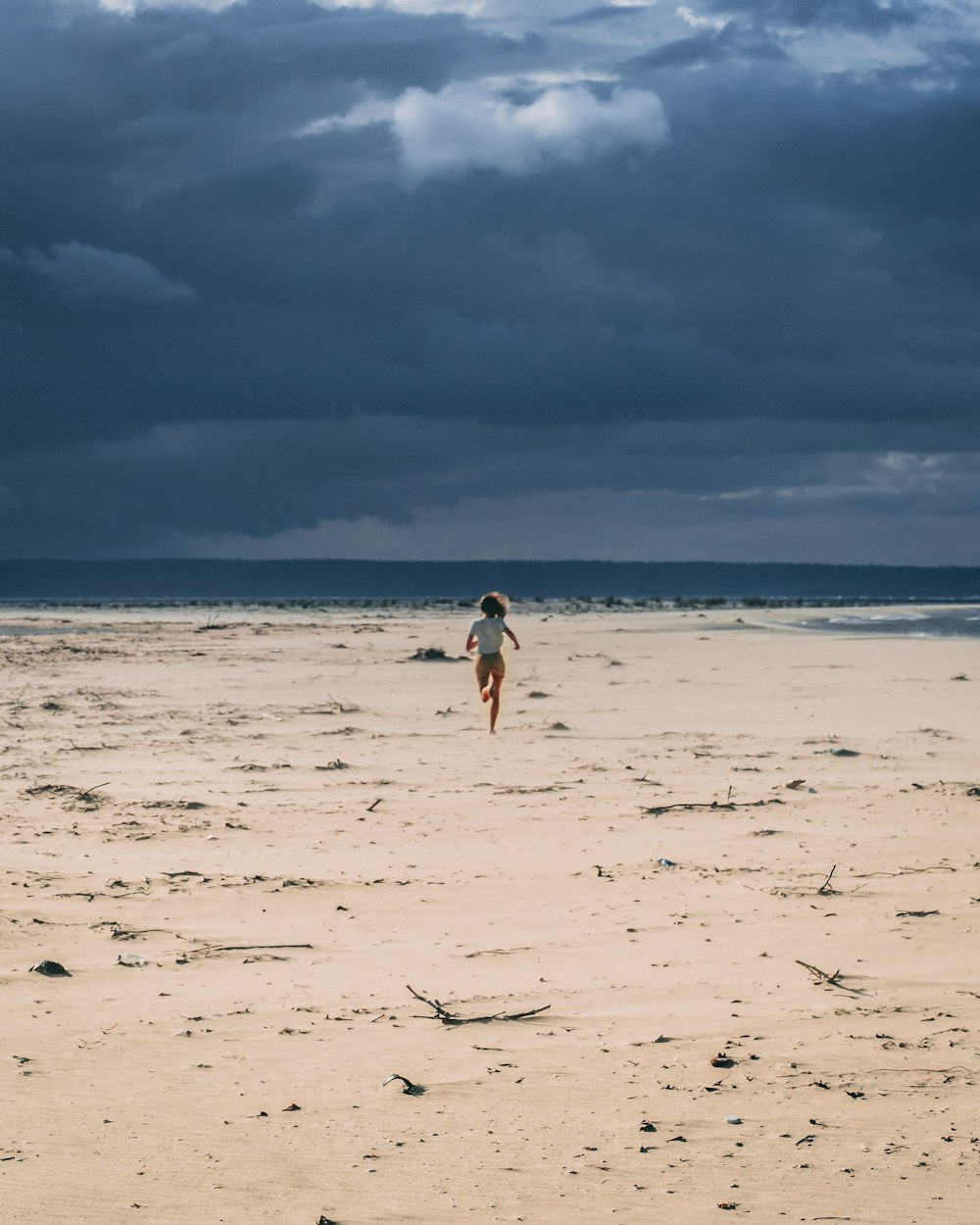 woman running in sand