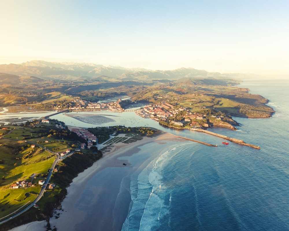 aerial photography of island