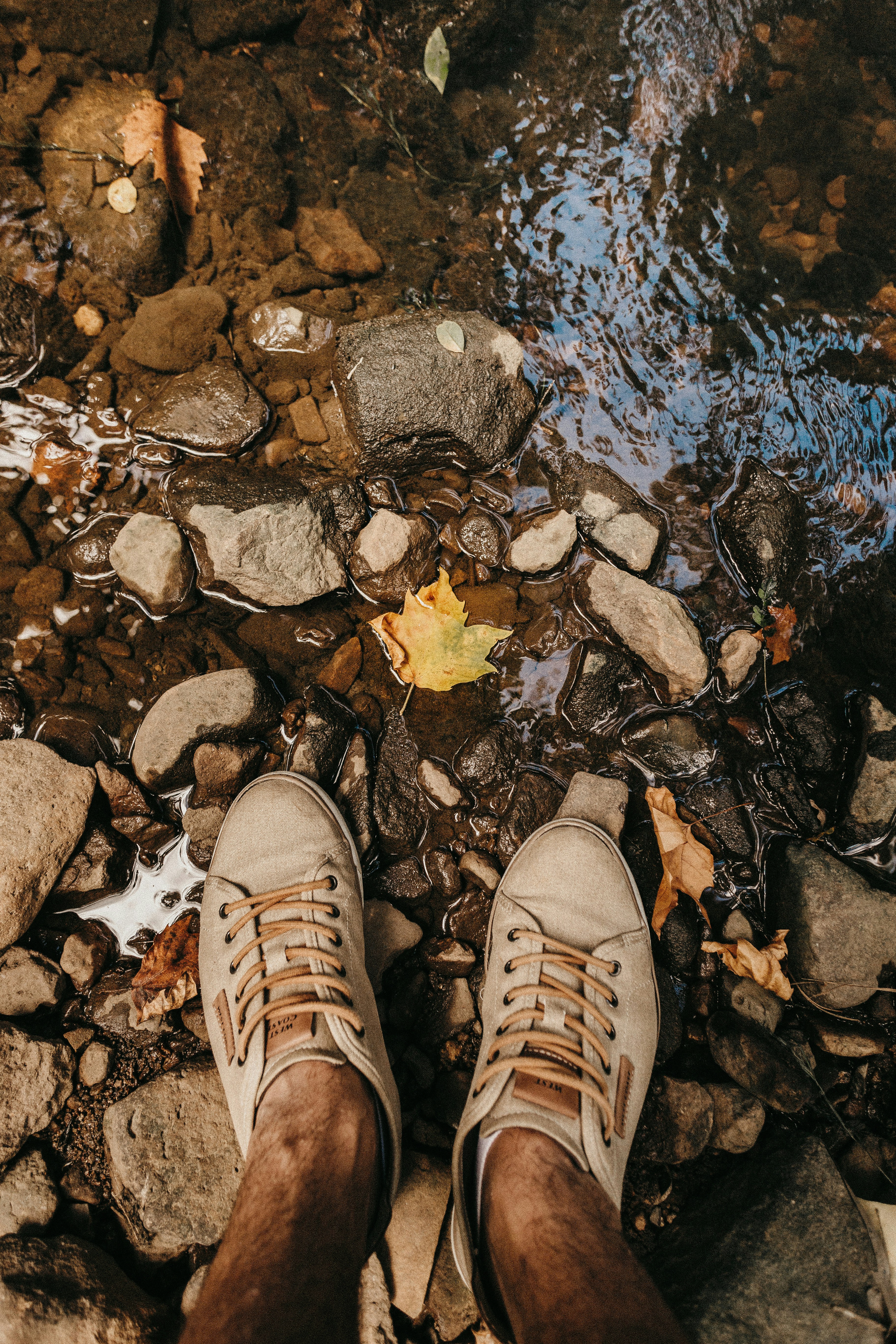 person wearing white shoes