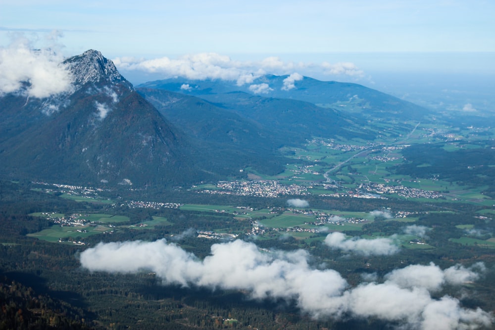 aerial view of mountains