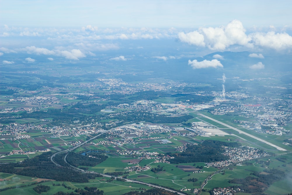 bird's eye view of city