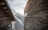 a view of a snowy mountain from a building