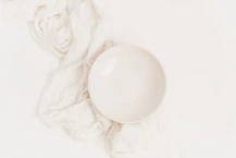 round white ceramic plate