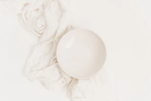 round white ceramic plate