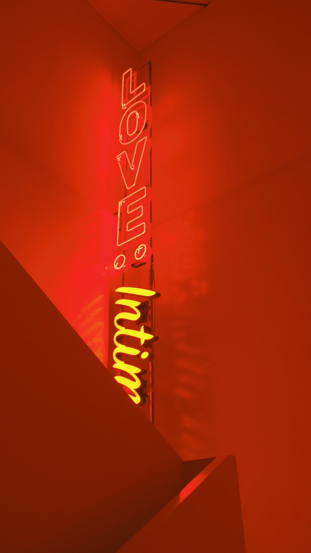 red love neon light signage