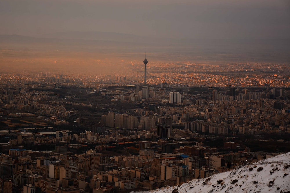 aerial view photography of city skyline