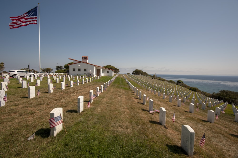 soldier's grave yard during daytime