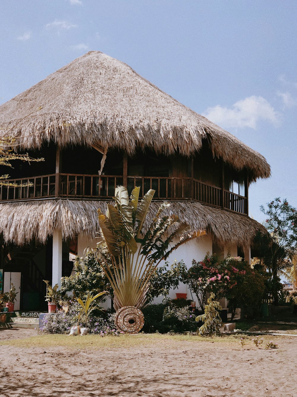 brown house under blue sky