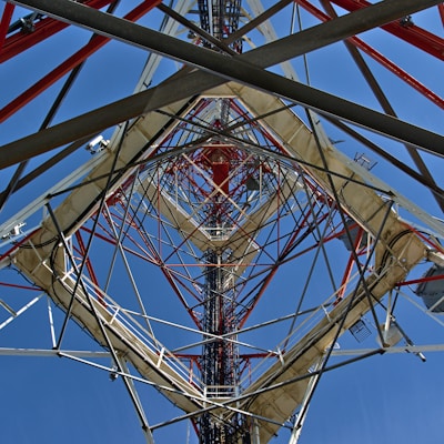 white and red tower