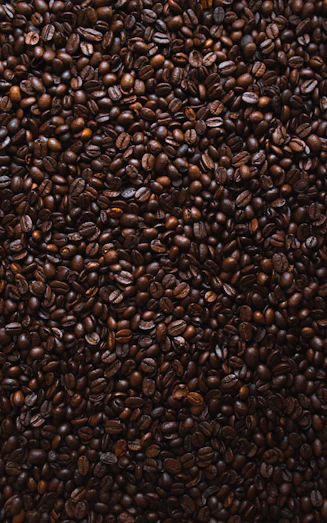 brown coffee beans lot