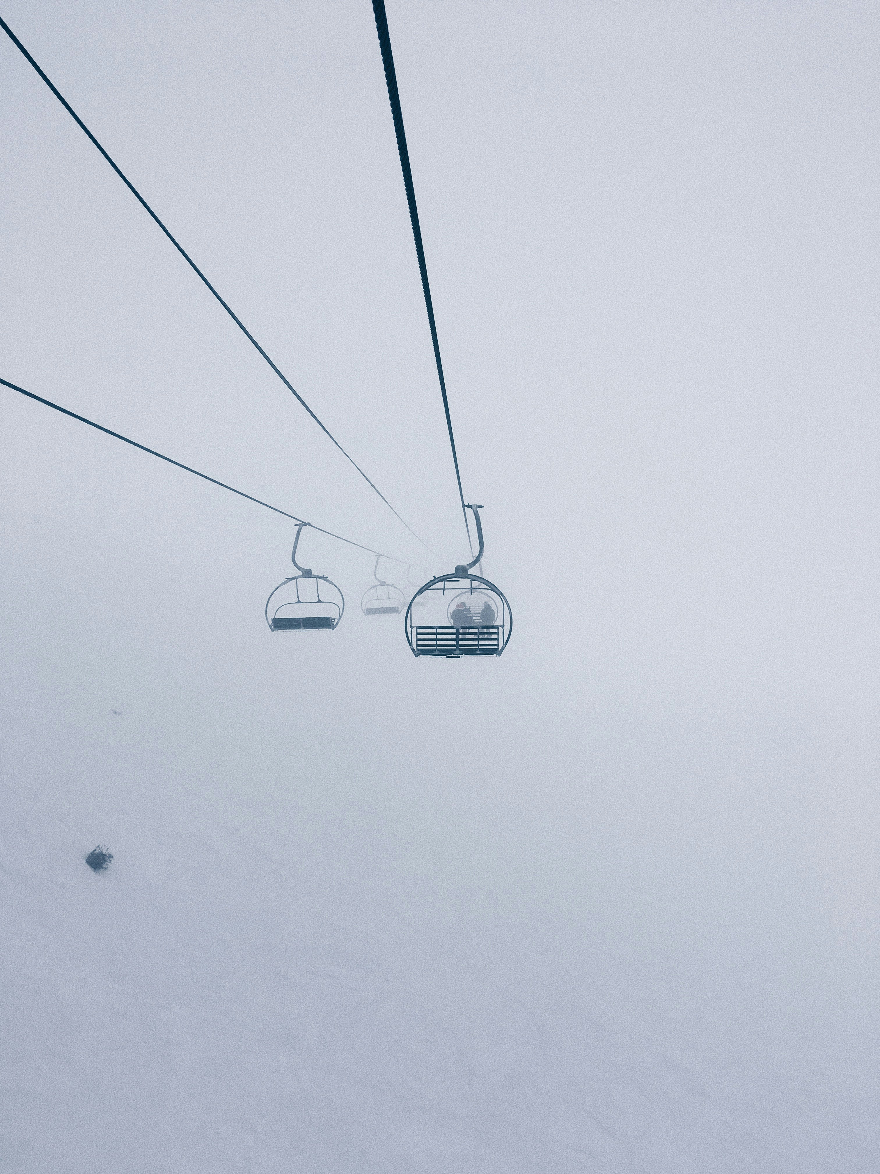 cable car on fogs