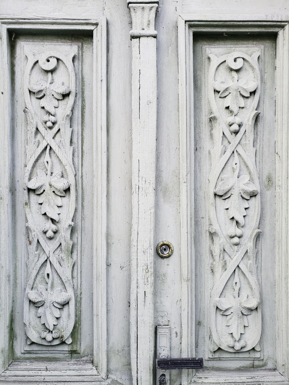 gray wooden door