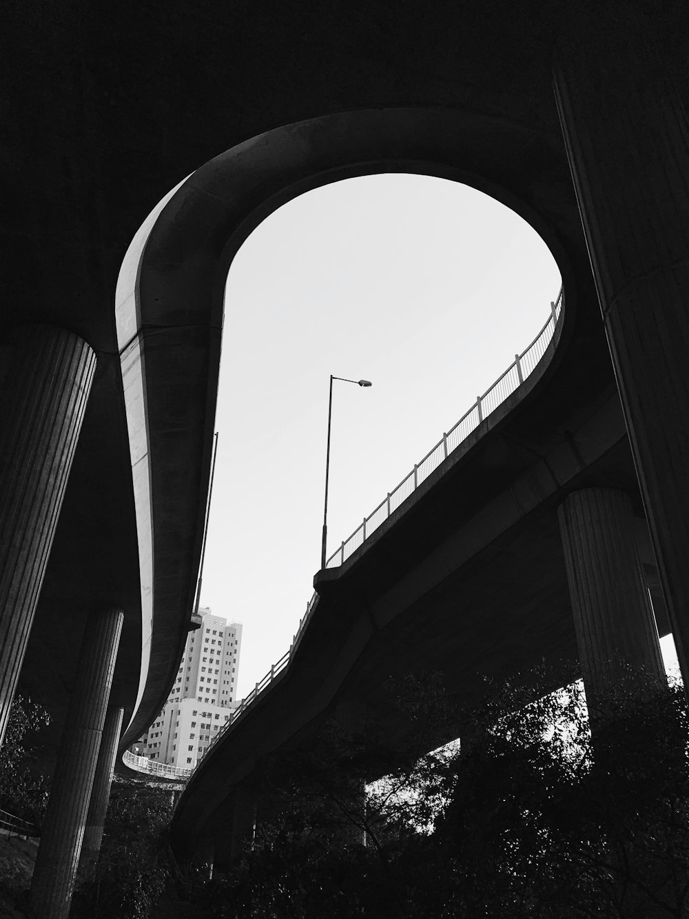 low angle photography of concrete elevated road