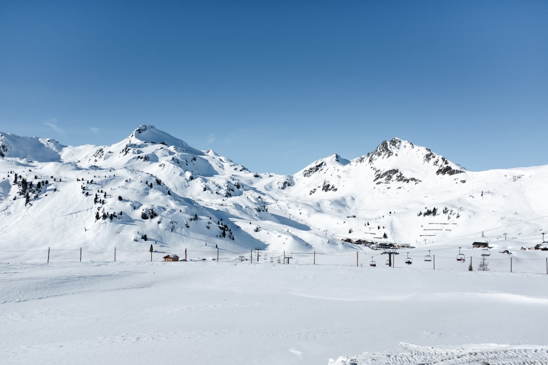 snow covered mountain,