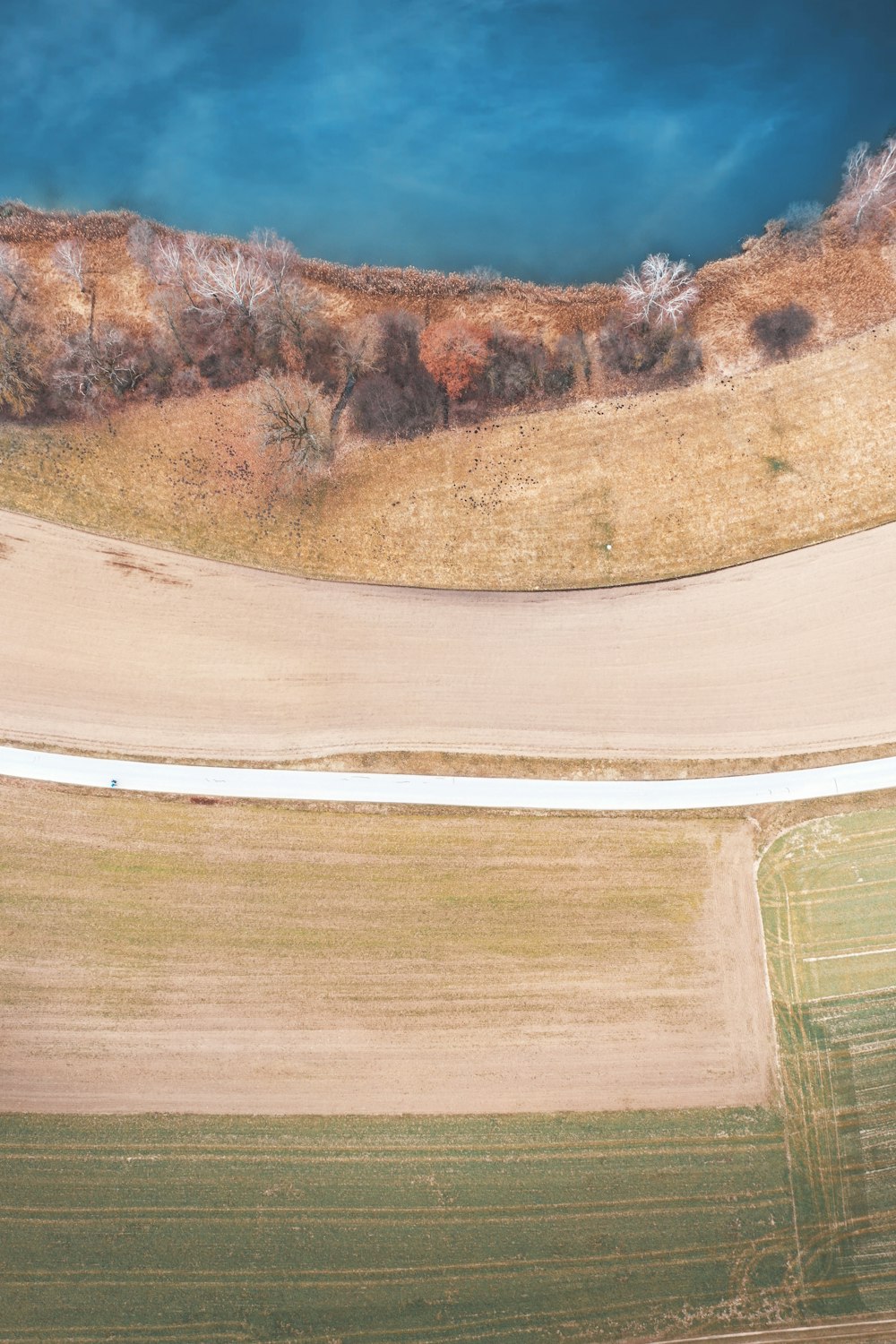 bird's eye view of shore