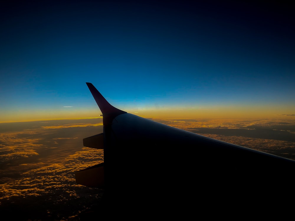 aerial photography of plane wings