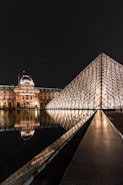 glass building during nighttime