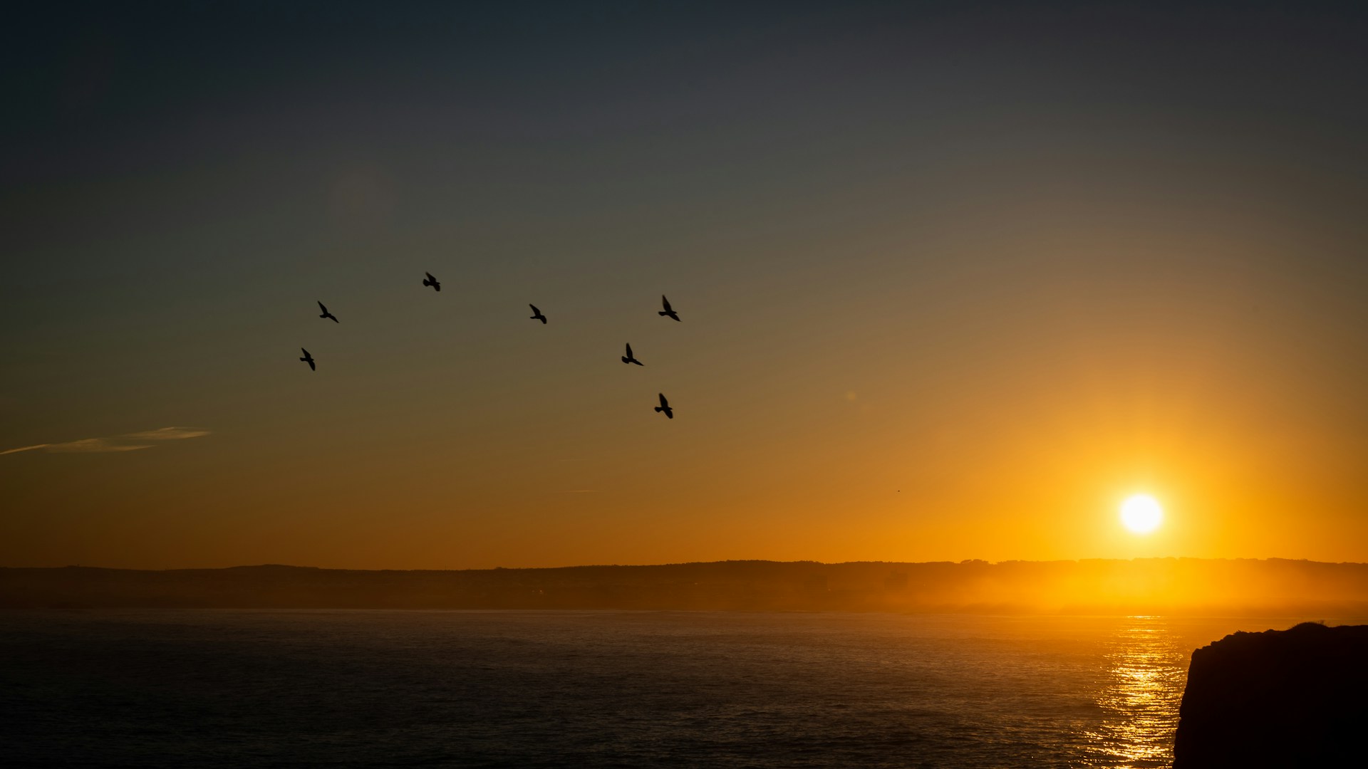 body of water during sunrise
